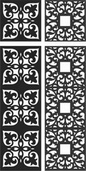 Floral Screen Patterns Design 123 Free DXF File