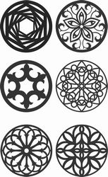 Floral Screen Patterns Design 139 Free DXF File