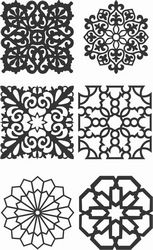 Floral Screen Patterns Design 146 Free DXF File