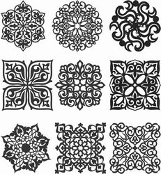 Floral Screen Patterns Design 147 Free DXF File