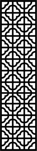 Floral Screen Patterns Design 154 Free DXF File