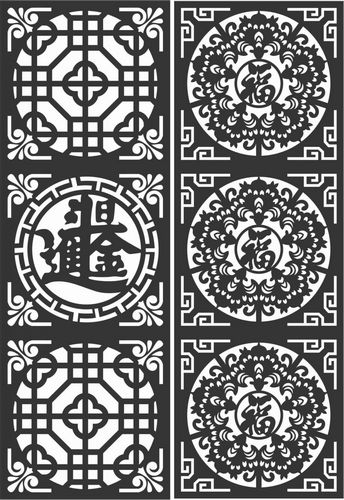 Screen Panel Patterns Seamless 70 Free DXF File