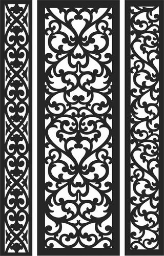 Screen Panel Patterns Seamless 91 Free DXF File